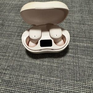 Pink Wireless Earbuds with Charging Case